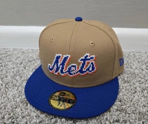 New Era New York Mets NY 8 Bit Pixels Logo New Era Fitted Hat Cap 59fifty 7 3/8 - Picture 1 of 7