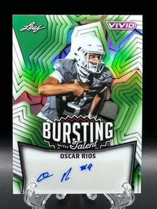 Oscar Ríos 2025 hoja vívida explosión con talento automático verde prismático #'d 4/8 - Imagen 1 de 2