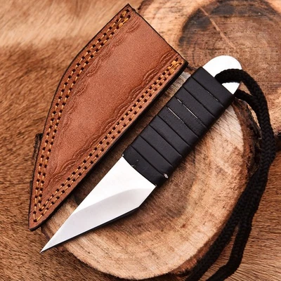 Cuchillo Full Tang Kiridashi cuchillo de cuello de caza de acero al carbono de alto pulido EDC 2888 Foto 1 de 4