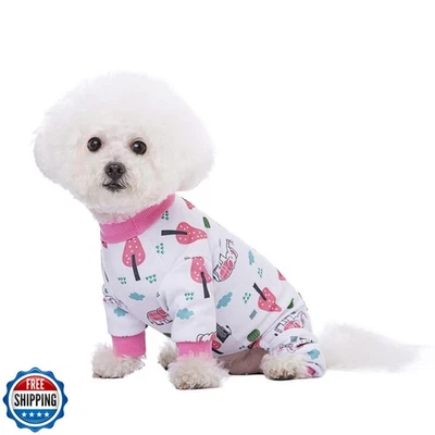 白色小狗圣诞狗衣服睡衣小型中型狗女孩男孩,有趣 — 第 1/4 张图片