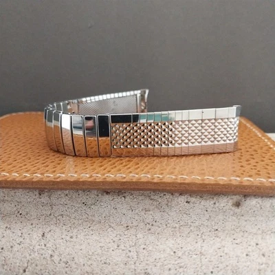 Correa de reloj de acero inoxidable vintage de los años 60 Admiral EE. UU. sin usar nuevo stock antiguo nos Foto 1 de 4