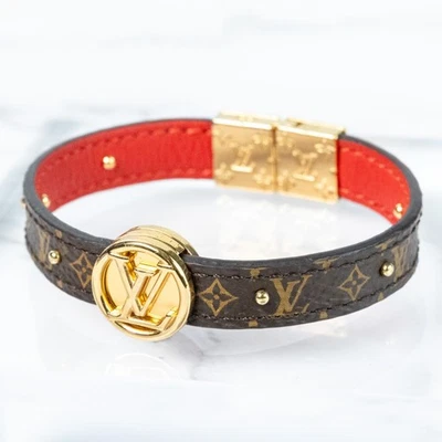 Pulsera reversible circular LOUIS VUITTON LV M6268F monograma 15 cm rojo rojo rojo [S] Foto 1 de 4