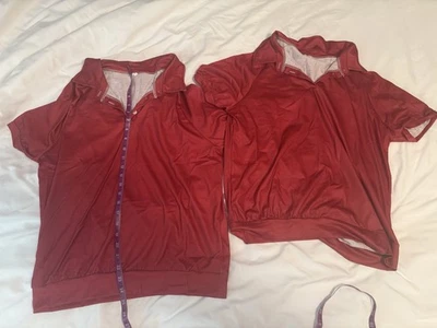 Two Pack Of Women’s Red Short Sleeve Polo Shirt Polyester Elastane - Image 1 of 4