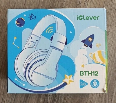 Детские Bluetooth-наушники iClever BTH12, синие, НОВЫЕ, никогда не использовались - Изображение 1 из 4