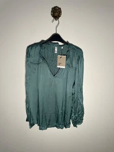 John Lewis Damen Satin Bluse, Größe 14 Türkis - Bild 1 von 5