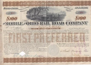 18 M&O Mobile & Ohio Railroad Bond - 1er fondo de ingresos preferidos y hundimiento - Imagen 1 de 1