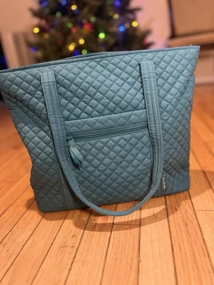 Bolso de hombro grande Vera Bradley verde azulado acolchado nuevo sin etiquetas  Foto 1 de 4