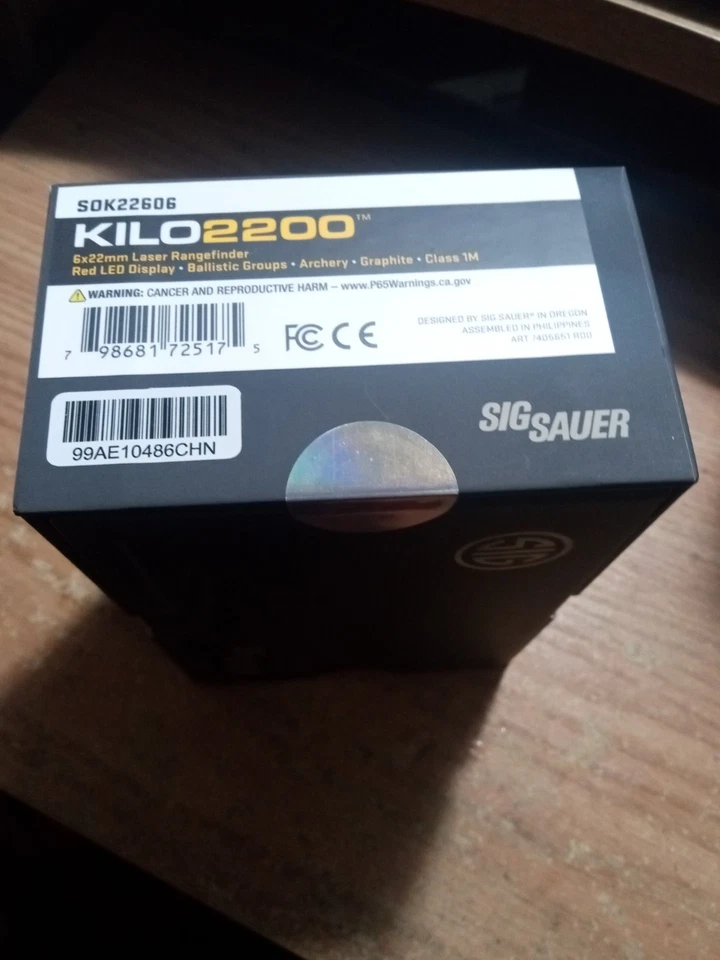 Telémetro Sig KILO CANYON 6x22 mm pantalla roja de 2.200 yd, retícula circular #SOK22606 Foto 1 de 1