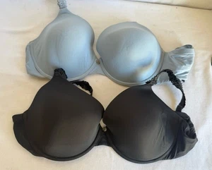 Lotto 2 reggiseni Natori 32DDD bordo pizzo raffinato contorno ferretto chiusura posteriore 731080 - Foto 1 di 7