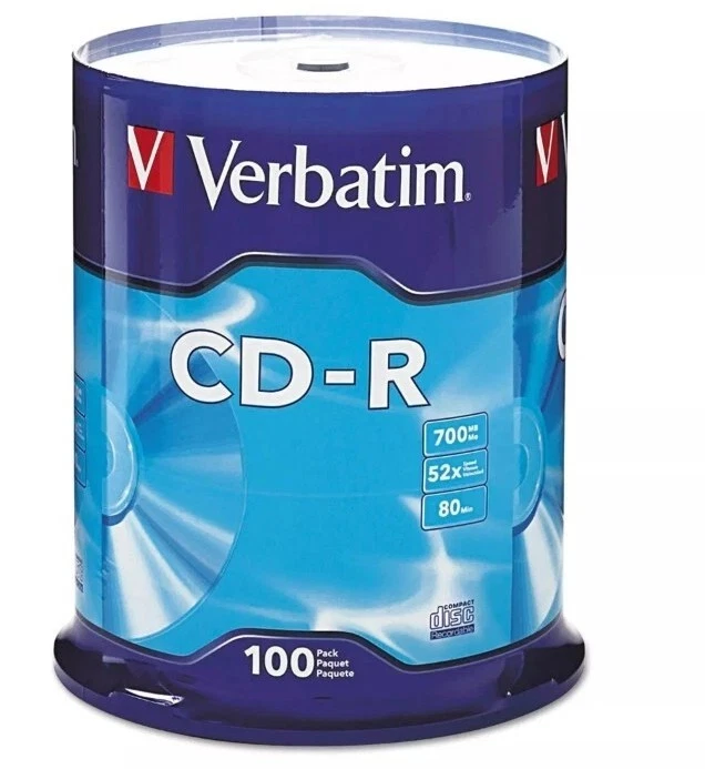 Verbatim 97458-203 700MB 52x CD-R Disc - Pack of 100 *New - Image 1 of 2