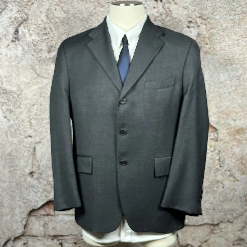 CHAPS RALPH LAUREN Mens 44R Gray Wool Cashmere Blazer Sport Coat Suit Jacket - Image 1 of 4