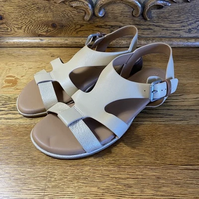 Sandalias de cuero Haisley Gentle Souls para mujer talla 8,5 beige claro correa para el tobillo Foto 1 de 4