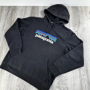 Patagonia Black Sweatshirt Uprisal Hoodie Pullover Size Medium Front Pocket - Picture 1 of 11