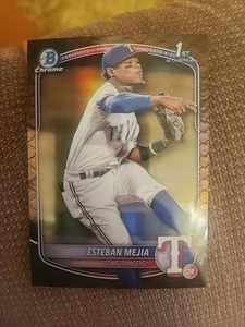 Esteban Mejia 2025 Bowman Chrome 1st Bowman Reptilian #bcp9 Texas Rangers - Picture 1 of 2