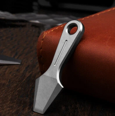 Mini Titanium Keychain Pry Bar Crowbar Necklace Pendant Pocket EDC Tool Outdoor - Image 1 of 4