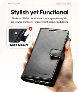 Fit iPhone 7 8 Plus SE Flip Case Cover 6 6s Card Leather soft Flip Wallet Cover - Picture 1 of 48