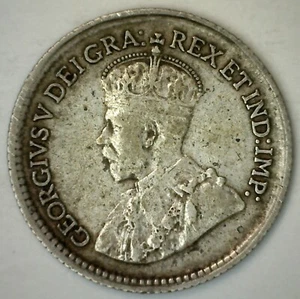 1920 Canada Silver 5 Cents Coin Extra Fine - XF 5c Canadian George V Ruler - Picture 1 of 2