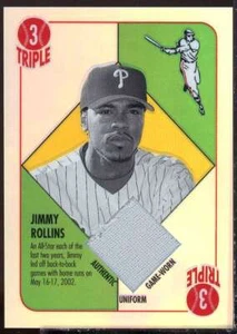 Jimmy Rollins Card 2003 Topps Chrome Blue Backs Relics #JR - Picture 1 of 2