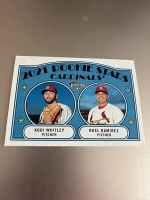 2021 Topps Heritage Stars Transcendent 1/1 Kodi Whitley Roel Ramirez Rookie RC - Image 1 of 2