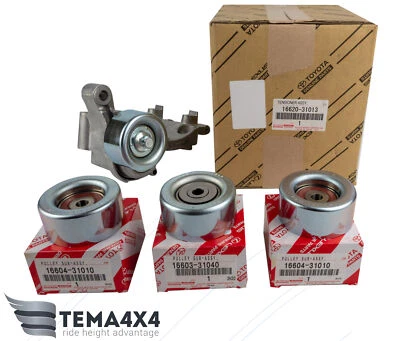 Ruedas locas y tensores de correa originales OEM para TOYOTA 4RUNNER TACOMA FJ TUNDRA V6 1GRFE Foto 1 de 3