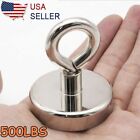 500lbs Neodymium Fishing Magnets Pulling Force Super Strong Round Rare Earth US