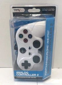 TTX Tech Analog Wired White Controller For PS1 & PS2 Consoles BRAND NEW - Picture 1 of 6