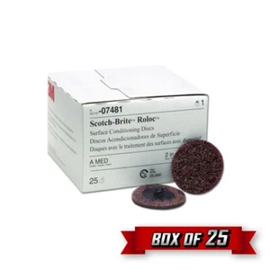 Scotch-Brite 07481 | Surface Conditioning Roloc Disc, TR, 2.000" x Medium {25pk} - Picture 1 of 2