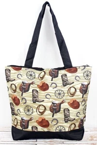 Shoulder Tote Bag Shopping Western Canvas Handbag With Coin Purse - Picture 1 of 4
