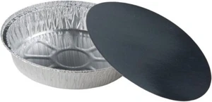 9ALB-9FL-100PCS 9" Round Foil Take-Out Pan with Board Lid - Picture 1 of 1