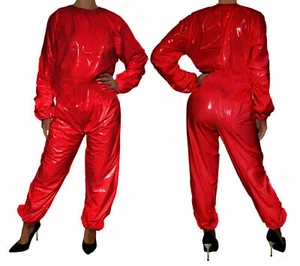 PVC Strampler 20028 Overall Spielanzug Schwitzanzug Windelhose Saunaanzug Rot - Bild 1 von 3