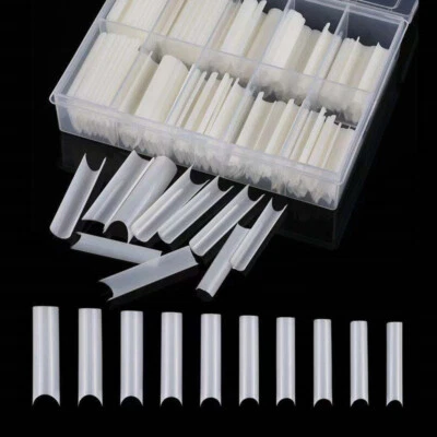  200Pcs XXL C Curve Nail Tips Extra Long Square Fake Nails Half Cover False Nail - Image 1 of 4