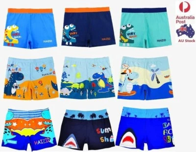 Elastic Waist Boys Kids Swim Shorts Swimwear Swimsuit Swimmers Boy Swim Trunks - image 1 of 4