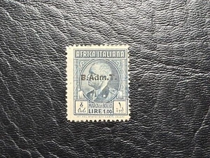 Libya - Tripolitania (British) Revenue Fiscal Stamp Opt B.Adm.T. 1L slate-gray - Picture 1 of 1