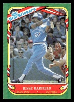 1987 Fleer Star Stickers #4 Jesse Barfield Toronto Blue Jays Baseball card - Image 1 of 2