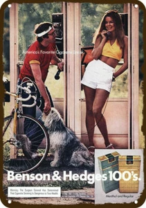 1975 BENSON & HEDGES Sexy Woman in Phone Booth DECORATIVE REPLICA METAL SIGN - Picture 1 of 1