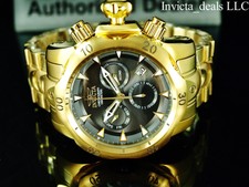 NEW Invicta Men's 54mm VENOM Swiss Z60 Chronograph Gunmetal Dial 18K GP SS Watch