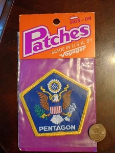 Vintage Voyager NEW Pentagon Department Defense Embroidered Patch Iron-On or Sew - Picture 1 of 3