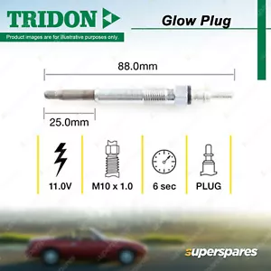 Tridon Glow Plug for Suzuki Grand Vitara TE TD JT JB 1.9L 2005-2015 - Picture 1 of 2