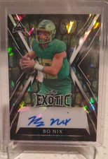 2023 Leaf Exotic Bo Nix Auto Alligator Crystal 1/6