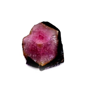 Fetta bi tormalina - anguria tormalina fetta lucida pietra preziosa sciolta 3,70 CT - Foto 1 di 6