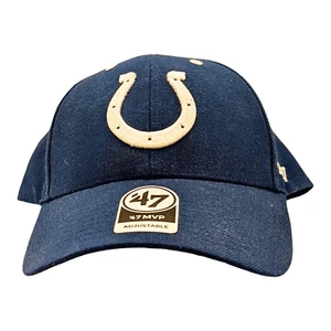 NEW Colts Football 47 Brand Baseball Cap Strap Back Audible MVP Navy Blue NFL - Picture 1 of 6