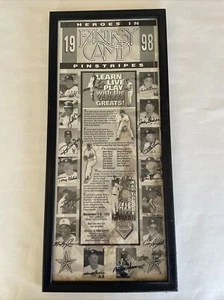 Foto enmarcada autografiada del campamento de béisbol de fantasía de los Yankees de Nueva York - Imagen 1 de 9