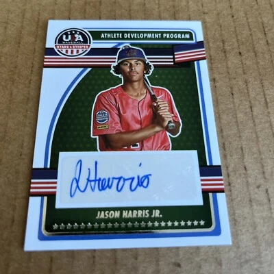 2023 USA Stars Stripes AUTO ROOKIE Jason Harris Jr RC #ADPS-JH Baseball (e2) - Image 1 of 2