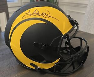 Kurt Warner Autographed Rams Eclipse Full Size Replica Football Helmet - Beckett