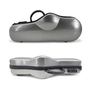 Altsaxophonkoffer Saxtasche mit verstellbarem Gurt Composite Kohlefaser silber - Bild 1 von 10