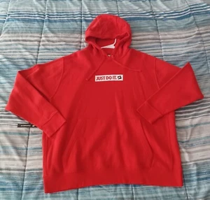 Nike Sportswear Club Herren Pullover Hoodie Just do it rot 2xl xxl - Bild 1 von 4
