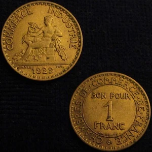 Gutse France, Chambre de Commerce Industrie, 1 Franc 1922, MBC - Picture 1 of 1