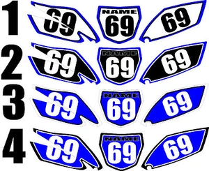 2010-2013 Yamaha YZ250f YZ 250f 250f Number Plates Side Panels Graphics Decal - Picture 1 of 1