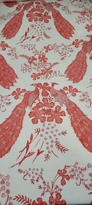 Quadrille china seas peacock batik multi oranges on tint 3 yards #8270-03 - Picture 1 of 4