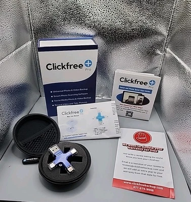 ClickFree Pro 250GB Deep Purple Photo Video Saver Android iOS   CF002 - Image 1 of 4